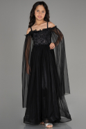 Robe de Soirée Enfants Longue Noir ABU3029