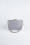 Sac de Soirée Luxe Satin Argent SH834