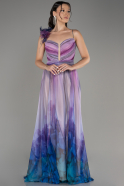 Robe de Soirée Longue Lilas ABU4003