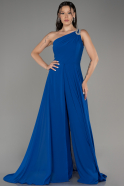 Robe De Invitation Grande Taille Mousseline Bleu Saxe ABT119