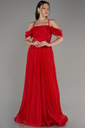 Robe de Soirée Longue Rouge ABU4023
