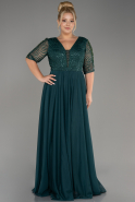 Robe Grande Taille Longue Émeraude ABU3844