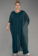 Robe De Invitation Grande Taille Mousseline Émeraude ABT112