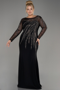 Robe De Soirée Grande Taille Longue Noir ABU3928