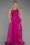 Robe De Fiançailles Grande Taille Longue Fushia ABU4020