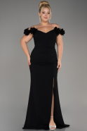 Robe De Graduation Grande Taille Longue Noir ABU3946