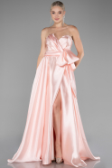 Robe De Soirée Satin Longue Poudre ABU3674