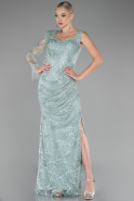 Robe de Soirée Longue Menthe ABU4062