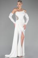 Robe De Soirée Longue Blanc ABU3976