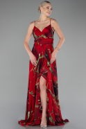 Robe de Soirée Longue Rouge ABU4070