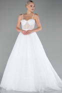 Robe de Soirée Longue Blanc ABU4305