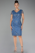 Robe De Invitation Grande Taille Midi Indigo ABK2050