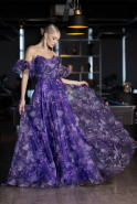 Robe de Soirée Longue Violet ABU4064