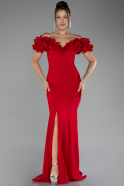 Robe de Soirée Longue Rouge ABU4080