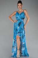 Robe de Soirée Longue Bleu ABU4084