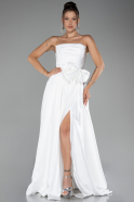 Robe De Soirée Longue Blanc ABU4015