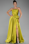 Robe De Soirée Longue Pistache vert ABU4015