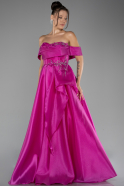 Robe de Soirée Longue Fushia ABU4089