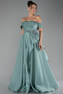 Robe de Soirée Longue Menthe ABU4089