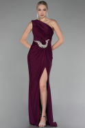 Robe de Soirée Longue Couleur Cerise ABU4116