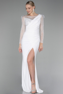 Robe de Soirée Longue Blanc ABU4117