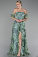 Robe de Soirée Longue Menthe ABU4129