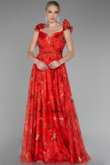 Robe de Soirée Longue Orange ABU4134