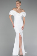 Robe de Soirée Longue Blanc ABU4080