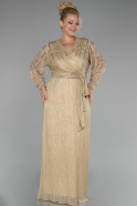 Robe De Soirée Grande Taille Longue Or ABU3988