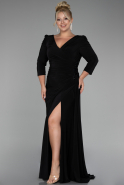 Robe de Soirée Grande Taille Longue Noir ABU4104