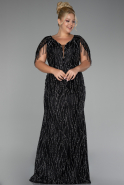 Robe De Soirée Grande Taille Longue Noir ABU4146