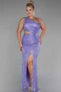 Robe De Soirée Grande Taille Longue Lilas ABU4108