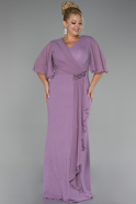 Robe De Soirée Grande Taille Longue Lavande ABU2651