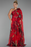 Robe De Soirée Grande Taille Longue Rouge ABU3744