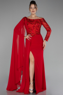 Robe De Soirée Longue Rouge ABU3511