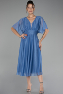 Robe De Soirée Grande Taille Midi Indigo ABK1253