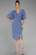 Robe De Invitation Grande Taille Midi Indigo ABK2115