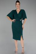 Robe De Invitation Grande Taille Midi Émeraude ABK2115