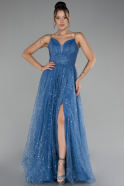 Robe de Soirée Longue Indigo ABU4152