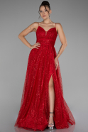 Robe de Soirée Longue Rouge ABU4152