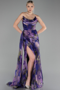 Robe de Soirée Longue Violet ABU4169