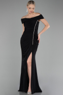 Robe de Soirée Grande Taille Longue Noir ABU4318