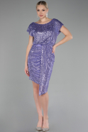 Robe De Soirée Courte Lilas ABK2125