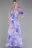 Robe de Soirée Longue Lilas ABU4181