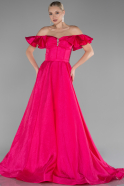 Robe De Soirée Longue Fushia ABU3884