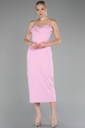 Tenue de Soirée Midi Rose ABK2129