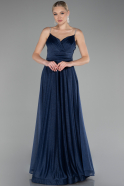 Robe de Soirée Longue Bleu Marine ABU4183