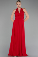 Robe de Soirée Longue Rouge ABU4188