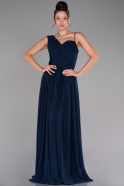 Robe de Soirée Longue Bleu Marine ABU4190