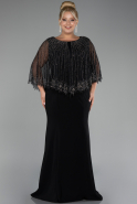 Robe De Soirée Grande Taille Longue Noir ABU4193